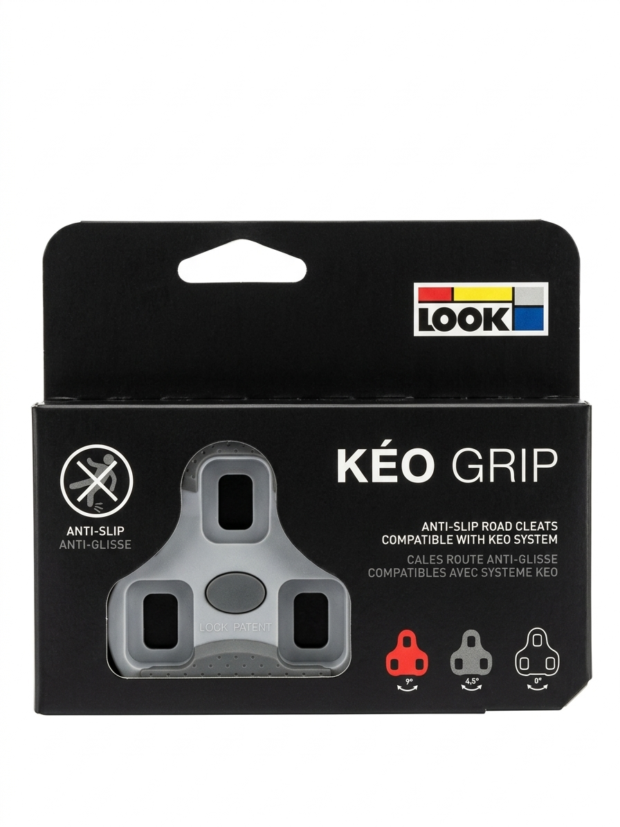 Look-Keo-Grip-road-bike-cleats-grey-4.5-degree-medium-float-box-packaging