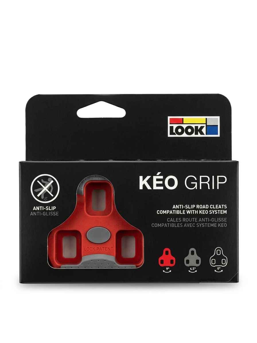 Look-Keo-Grip-road-bike-cleats-red-9-degree-high-float-box-packaging
