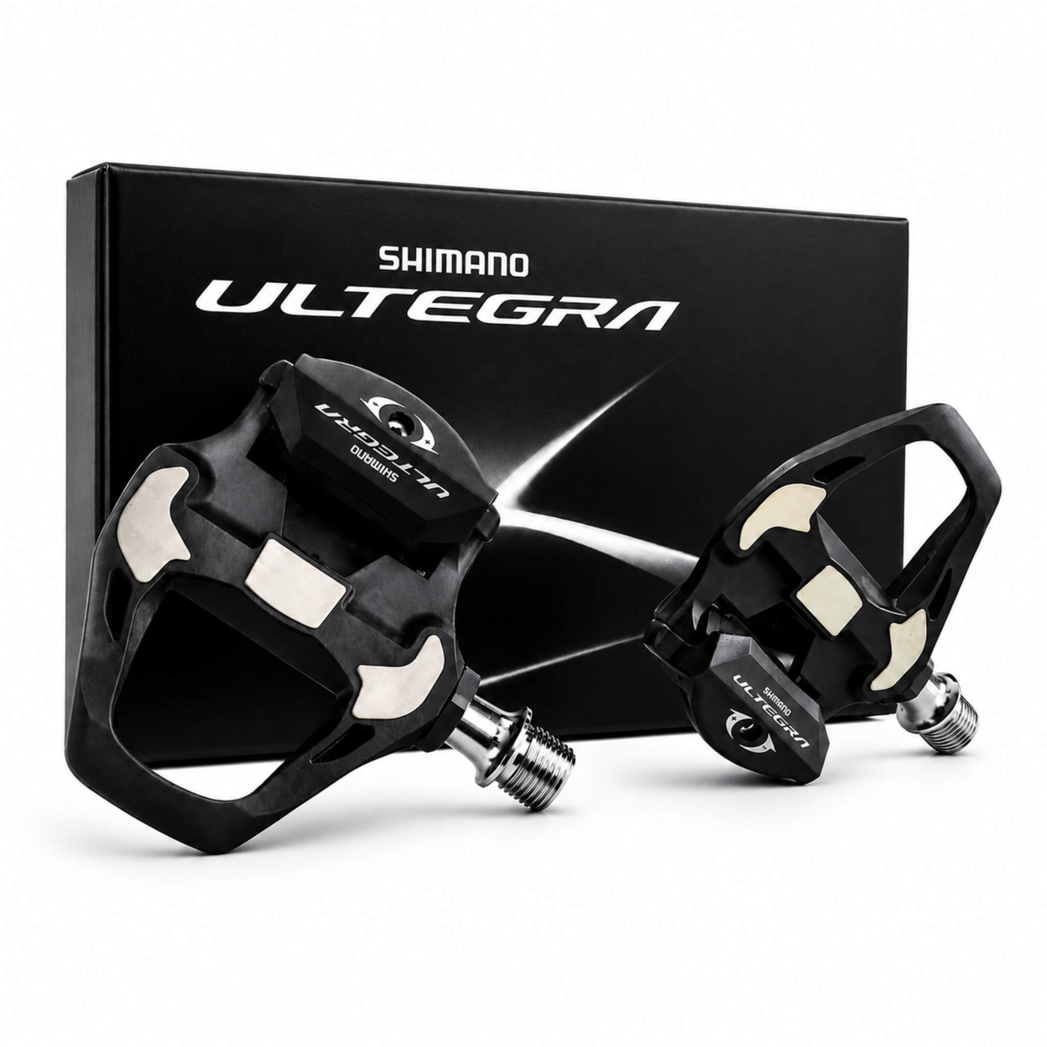 Shimano Ultegra PD-R8000 SPD-SL road bike clipless pedals with non-carbon composite body in black