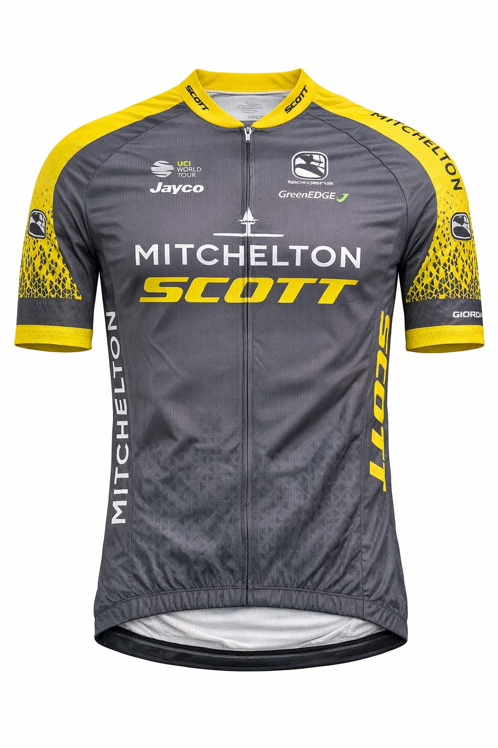 Mitchelton-SCOTT Team Replica Cycling Jersey – Diamond Grey & Yellow