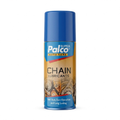 Palco Super Auto Care Chain Lubricant aerosol spray can in gold, blue, and white packaging with intricate mechanical gear graphics