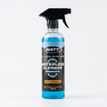 WATT Waterless Cleaner Race Edition 500ml transparent trigger spray bottle filled with blue liquid on a white background