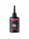 A 50ml black bottle of WATT Wet Lube Race Edition featuring a vibrant pink and black label with a gear design, a long precision applicator nozzle, standing upright against a clean white background.